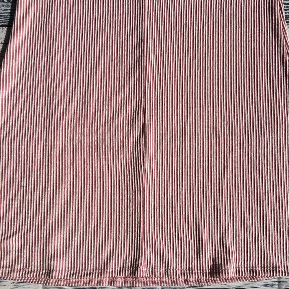 Pink and White Striped Ribbed Strappy Midi Dress EUC - Picture 11 of 14
